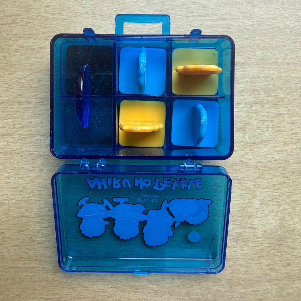 Sanrio Ahiru No Pekkle Stamp Set OS Blue Good 1993 Vintage Case 4 Stamps Japan - Picture 3 of 13